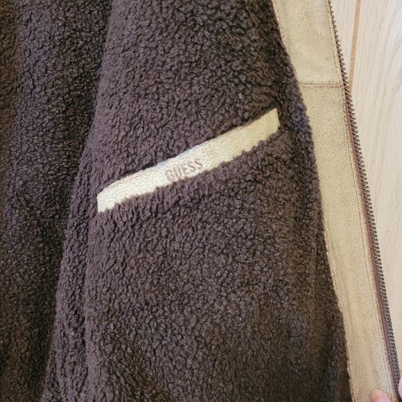 Vintage Marciano Guess Crackle Leather Bomber Jacket - Picture 13 of 16